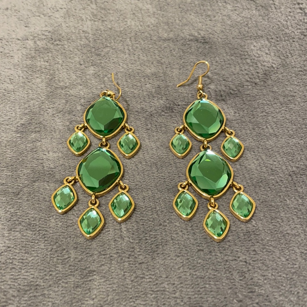 Green earrings